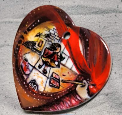  ceramic Christmas ornament with a festive and warm message in Irish.